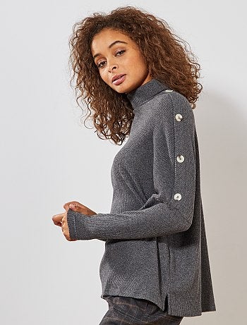 Camisola com gola subida - Kiabi