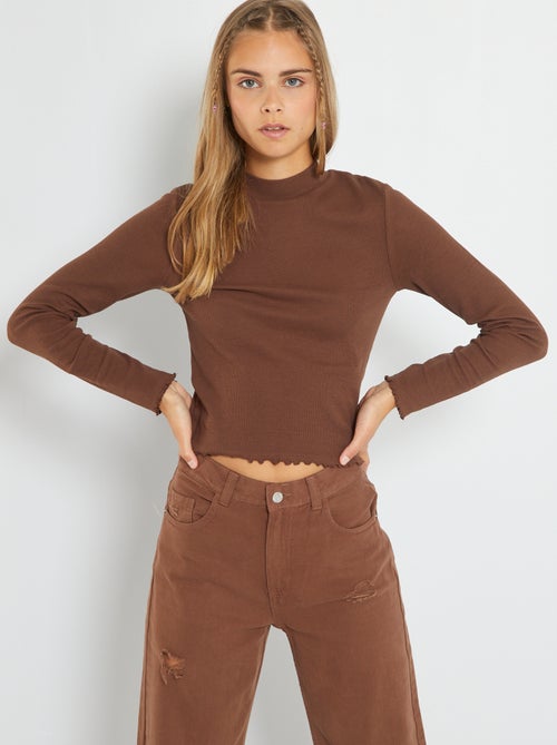 Camisola com gola subida - Kiabi