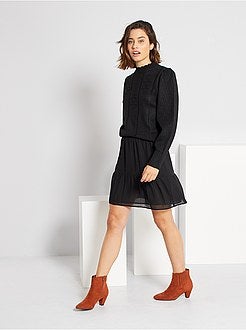 Camisola com gola subida perfurada - Kiabi