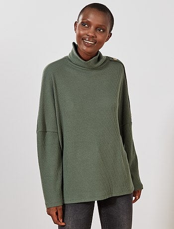 Camisola com gola subida - Kiabi