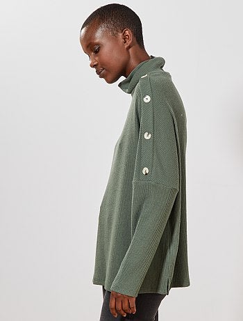 Camisola com gola subida - Kiabi