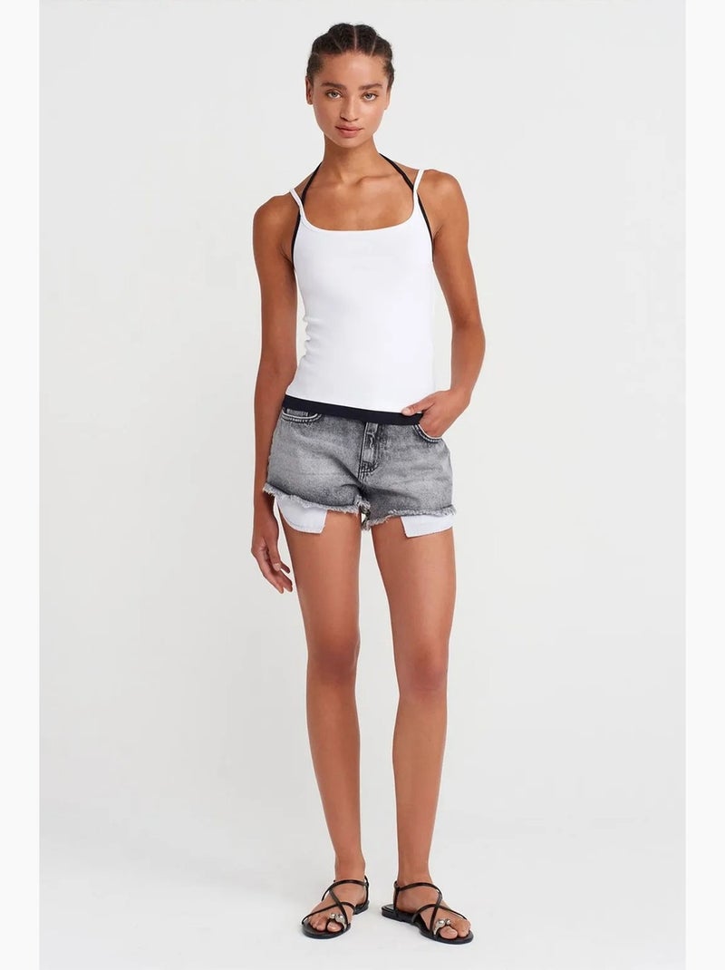 Camisola com laço frontal dilvin Branco - Kiabi