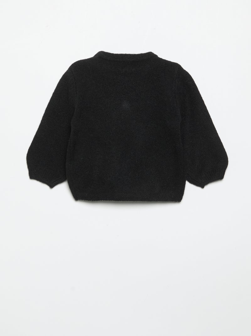 Camisola com laço grande e decorativo Preto - Kiabi