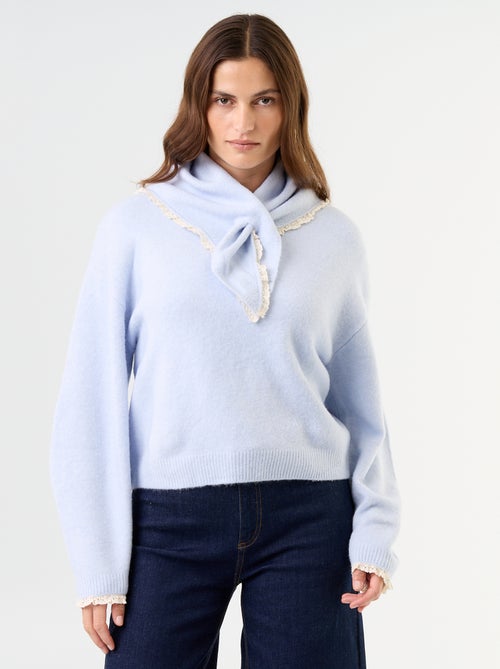 Camisola com lenço a condizer - Kiabi