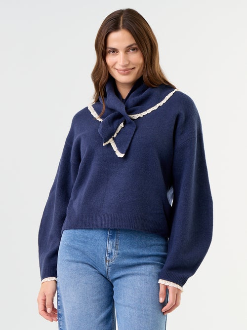 Camisola com lenço a condizer - Kiabi