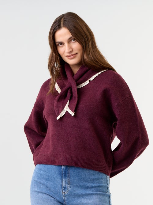 Camisola com lenço a condizer - Kiabi