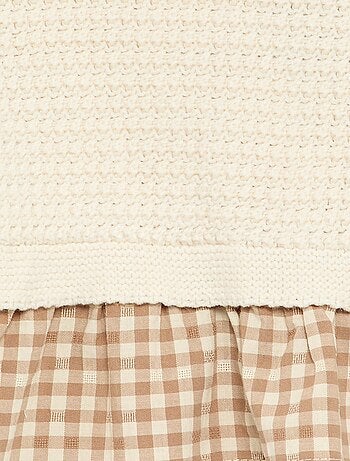 Camisola com mangas em voile de algodão