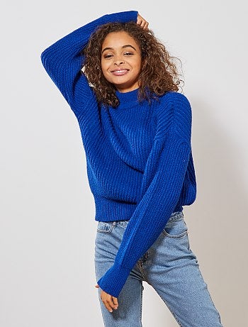 Camisola com mangas largas tipo morcego - Kiabi