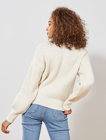 Camisola com mangas largas tipo morcego - Kiabi