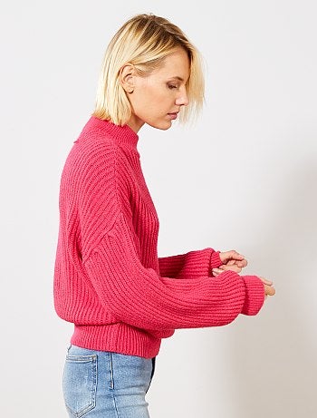 Camisola com mangas largas tipo morcego - Kiabi