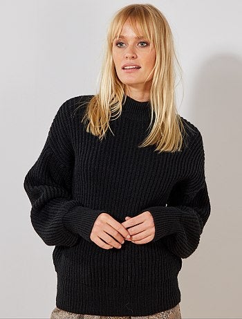 Camisola com mangas largas tipo morcego - Kiabi