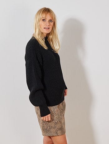 Camisola com mangas largas tipo morcego - Kiabi