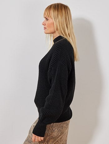 Camisola com mangas largas tipo morcego - Kiabi