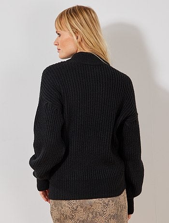 Camisola com mangas largas tipo morcego - Kiabi