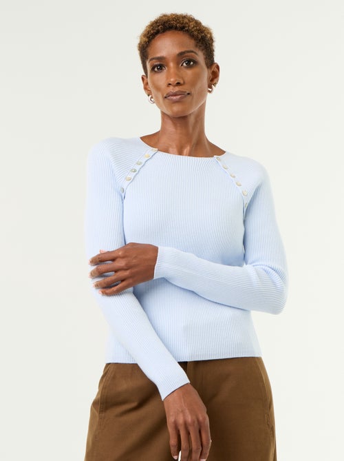 Camisola com mangas raglan com botões - Kiabi Camisola com mangas raglan com botões - Kiabi