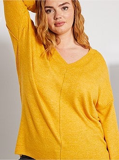 Camisola com matéria de penas - Kiabi