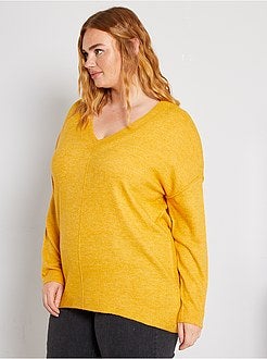 Camisola com matéria de penas - Kiabi