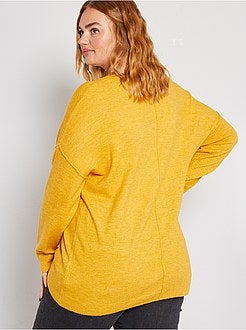 Camisola com matéria de penas - Kiabi