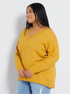 Camisola com matéria de penas - Kiabi