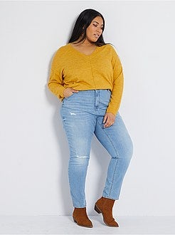 Camisola com matéria de penas - Kiabi