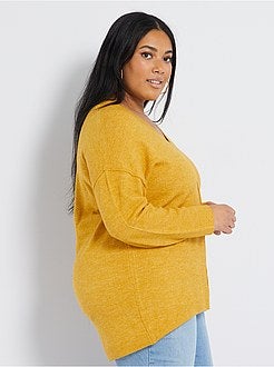 Camisola com matéria de penas - Kiabi