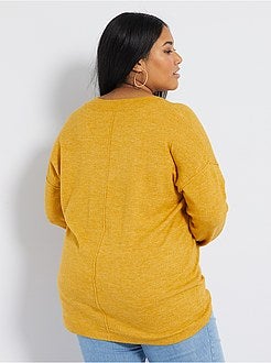 Camisola com matéria de penas - Kiabi