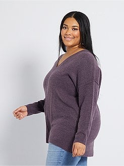 Camisola com matéria de penas - Kiabi