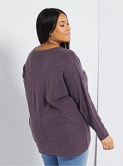 Camisola com matéria de penas - Kiabi