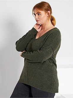 Camisola com matéria de penas - Kiabi