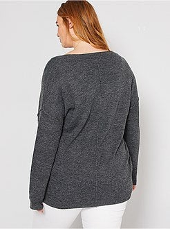 Camisola com matéria de penas - Kiabi