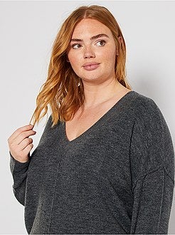 Camisola com matéria de penas - Kiabi