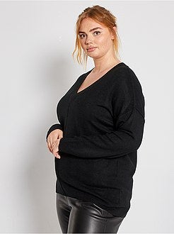 Camisola com matéria de penas - Kiabi