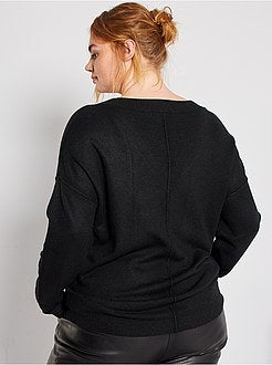 Camisola com matéria de penas - Kiabi