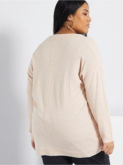 Camisola com matéria de penas - Kiabi