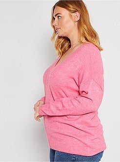 Camisola com matéria de penas - Kiabi