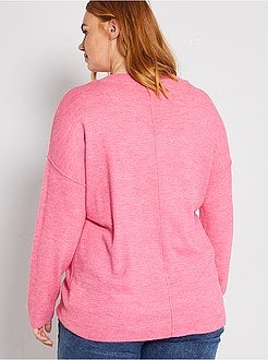 Camisola com matéria de penas - Kiabi