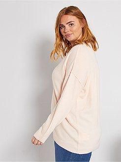 Camisola com matéria de penas - Kiabi