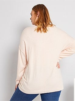 Camisola com matéria de penas - Kiabi