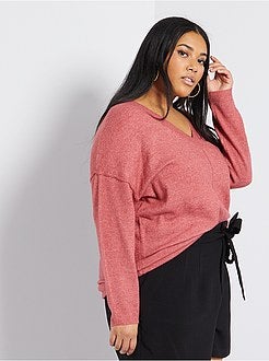 Camisola com matéria de penas - Kiabi