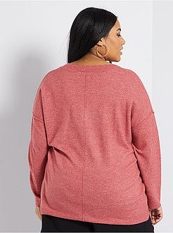 Camisola com matéria de penas - Kiabi