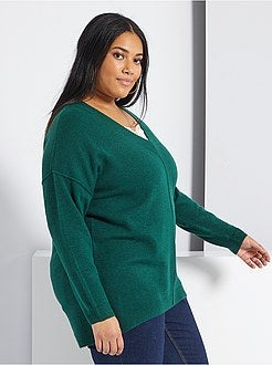 Camisola com matéria de penas - Kiabi