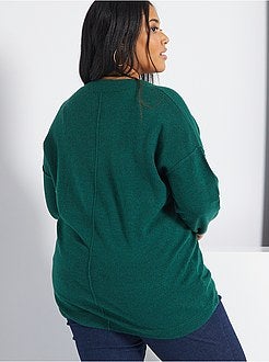 Camisola com matéria de penas - Kiabi