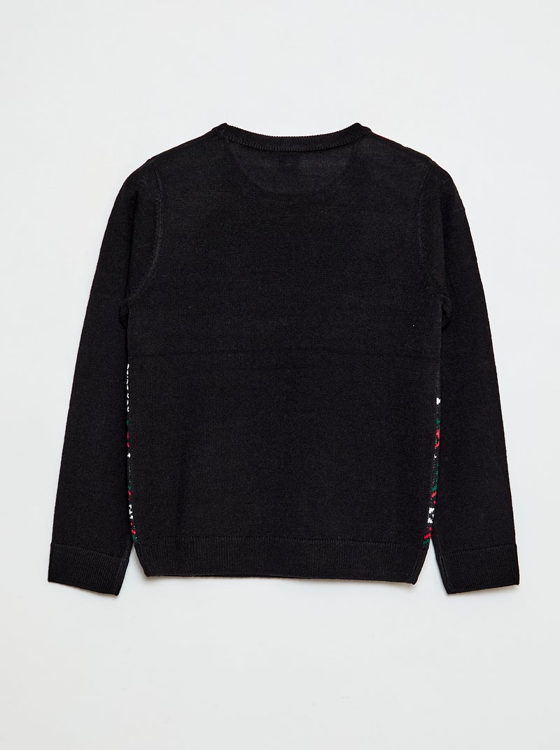Camisola com motivo de Natal Preto - Kiabi