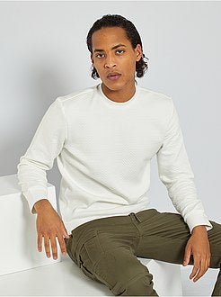 Camisola com motivo em ziguezague em relevo - Kiabi