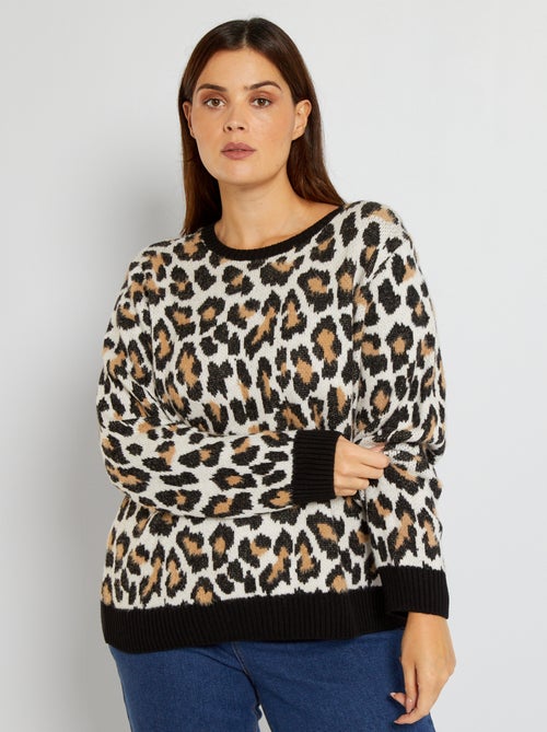 Camisola com motivo 'leopardo' - Kiabi