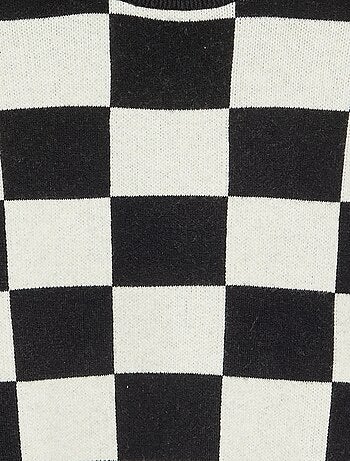 Camisola com padrão axadrezado