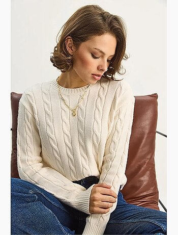 Camisola com padrão de trança lucci