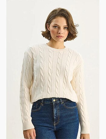 Camisola com padrão de trança lucci