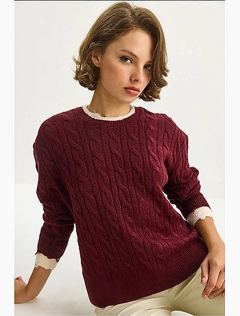 Camisola com padrão de trança lucci