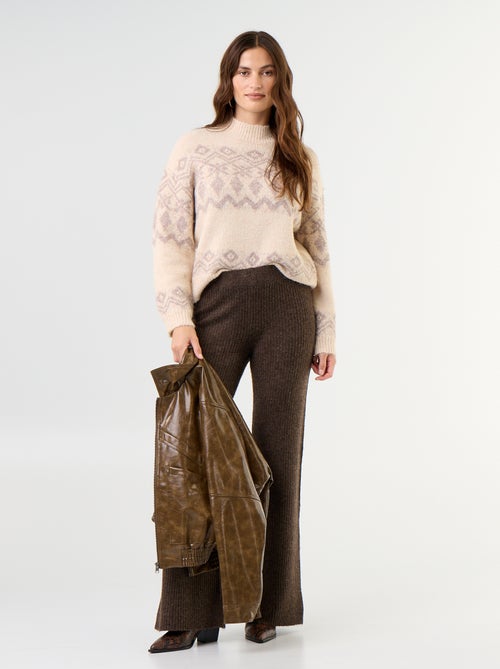 Camisola com padrão em malha grossa - Kiabi Camisola com padrão em malha grossa - Kiabi